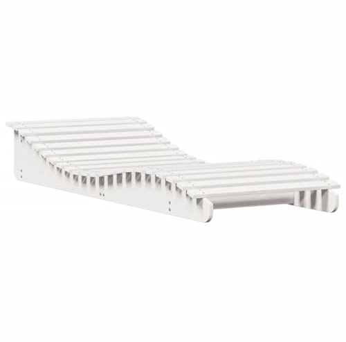Makastle Sonnenliege Gartenliege Garten Relaxliege Outdoor Liege Terrassenliege Liegestuhl, Weiß 205x80x31,5 cm Massivholz Kiefer