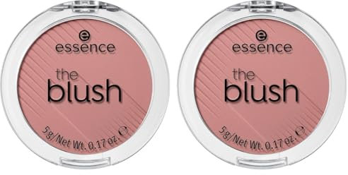 essence cosmetics the blush, Rouge, Nr. 90 Bedazzling, rot, langanhaltend, matt, natürlich, vegan, Mikroplastik Partikel frei, Nanopartikel frei (5g) (Packung mit 2)