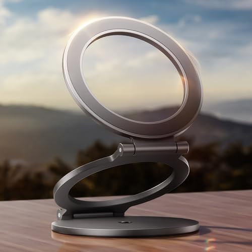 MAGIC JOHN Handy-Halterung Auto-Magnet [faltbar] Autohalterung mit 20 x N55 Magnet, 360° drehbar, Mehrzweck-Automagnethalterung für iPhone 16 15 14 13 12 und Handyhülle