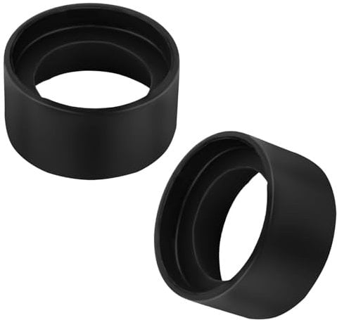 2pcs Industrial Eyepiece Eye Cups, Rubber Binocular Eye Cover Eye Guards Caps Protective Cover Eyepiece Cover Eye Cups Replacement Accessories for 32-36mm Flat Angle Stereo Microscopes (Black)