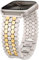 Kompatibel mit Apple Watch Band 41/40/38/44/45/46/49/42 mm Damen, elegantes Waben-Metallarmband, Designer-Gliederarmband in Polarstern/Gold für iWatch Serie 10 9 8 7 6 5 4 3 Ultra SE