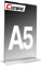 Conipa® 10 x DIN A5 Tischaufsteller Polystyrol (Hochformat) Transparent 150x83x215mm - Tisch & Stationen Aufsteller (Theken-Aufsteller) doppelseitig - Prospektständer QR-Code, Flyer, Werbung & Menu