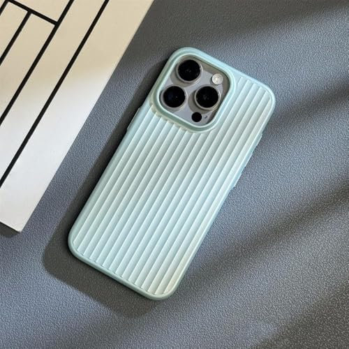 ZSUFCBF Luxuriöse Hülle mit Streifenbeschichtung für iPhone 13 14 Pro 15 Pro Max, ultradünne, Matte Hülle für iPhone 15 14 Plus, Harte Stoßschutzhülle, Q5, für iPhone 14 Pro