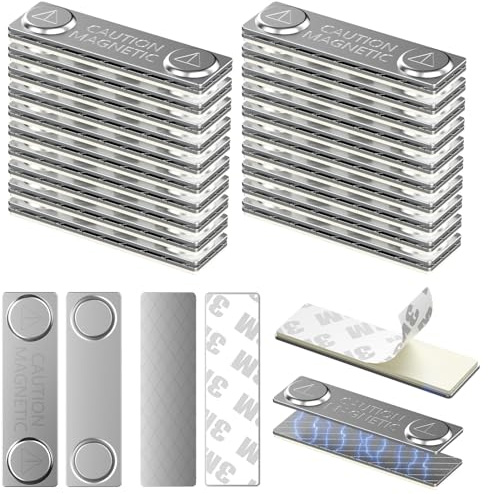 BREANIFULL 30 Paar Magnete mit Kleber Magnetische Bilder-Aufhängestreifen Anti-Rutsch-Design Magnetischer Vorhangverschluss Vorhangmagnete Clips für Verdunkelungsvorhänge für Fensterrollos Vorhang