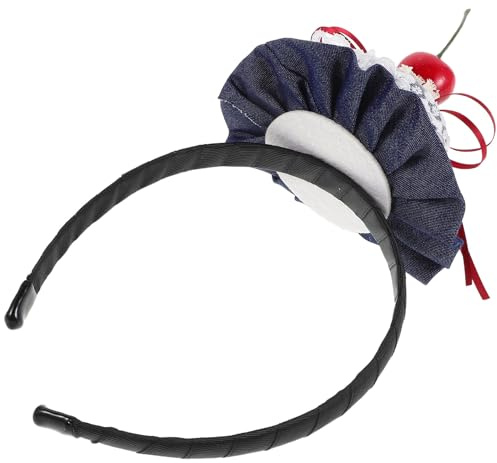 Housoutil Geburtstagskrone Haarreif mit Cupcake Motiv Leichter Party Haarschmuck aus Weichem Material Stirnband für Geburtstagsfeier und Fotoshooting Mädchen Party Accessoire
