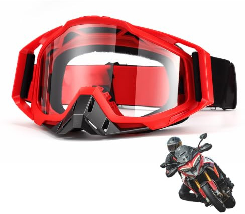 Dexpally Motocross Brille Motorradbrille Crossbrille Verspiegelt Moped Brille MTB Brille für Fullface Helm Dirt Bike Brille Off Road Brille Dirt Goggles Motocross für Männer Frauen