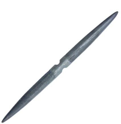 Double Ended Anti Clogging Wax File for Precise Jewellery Carving, 8 Inch Half Round Hand Crafted Steel Wood Rasp Tool for Detailed Craft Sculpting, Shaping and Hobby Filing