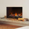 muenkel design wall fire electronic PRO - Opti-Myst Elektro-Kamin Wandeinbau inkl. Dekoholz – mitHeizung 2000 W – externer Wasseranschluß - Breite 800 mm