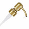 ALTGLAS Upcycling Soap Dispenser Pump Head 'Zagreb' with 3 Silicone Stoppers Fitting Ring Set for All Bottle Openings With Diameter 18-23mm (Gold Shiny)