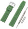 VINBAND Bracelet Montre Remplacer Silicone Bracelet Montre - 16mm, 18mm, 20mm, 22mm, 24mm Caoutchouc Montre Bracelet avec Acier Inoxydable Boucle (16mm, vert)