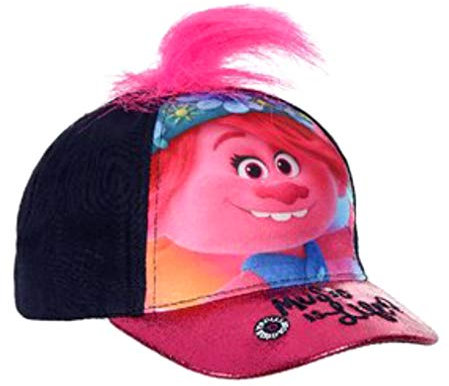 DreamWork Trolls Cap/Hat,Baseball Cap,Wit Poppy Hair 2 Sizes,Adjustable,Official Licensed. (Navy, 54)