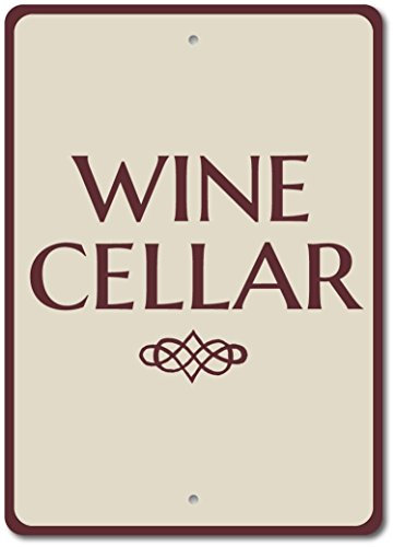 BCTS Panneau en métal pour cave à vin Motif cave à vin