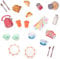 Glitter Girls Puppenzubehör – Puppenhaus Frühstück Zubehör Set mit Geschirr, Besteck, Essen – Accessoires für 36 cm Puppen, Puppenmöbel Spielzeug für Kinder ab 3 Jahre (24 Teile)