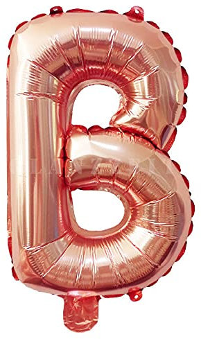 Lepep 40 cm Roségold Luftballons Zahlen von 0 bis 9 Buchstaben von A bis Z Party Deko Ballons für Geburtstag Babydusche Brautparty Hochzeit Abschlussball Folienballons Dekoration (Buchstabe B)