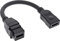 InLine® Cavo adattatore HDMI Keystone 4K/30Hz, HDMI A femmina/femmina, nero, 0,2 m