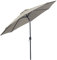 Outsunny Sombrilla de Jardín Ø295x250 cm con Manivela Parasol Exterior con Mecanismo de Inclinación y Poste Desmontable de Metal para Terraza Piscina Patio Gris Claro