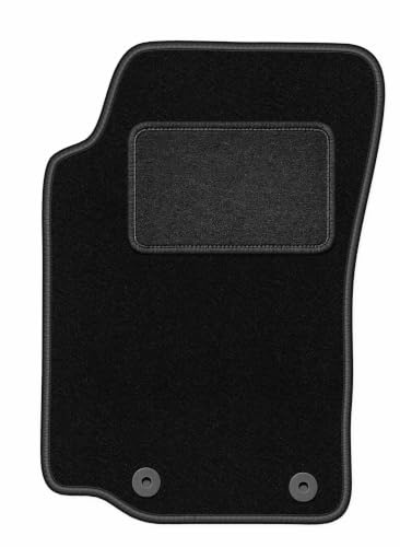 Velours-Fahrermatte passend für Peugeot 306 1993-2001, Schwarz, LUX | passend für Cabrio; Velours-Teppich (Polypropylen), ca. 6,5 mm; rutschfest, vormontierte Befestigungen (Typ AV)