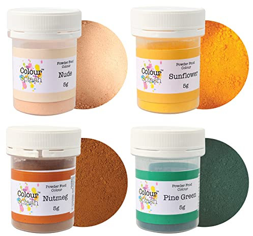 Colour Splash Naturals Multipack, Food Colouring Dust, Powder Colour, Add Rich Colour To Cake Decorations, Bakes, Icing, Pastes & Chocolate - 4 Pack