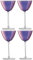 LSA Aurora Martini-Glas, 195 ml, Polarviolett, 4 Stück, handbemalte Glaswaren | AR03