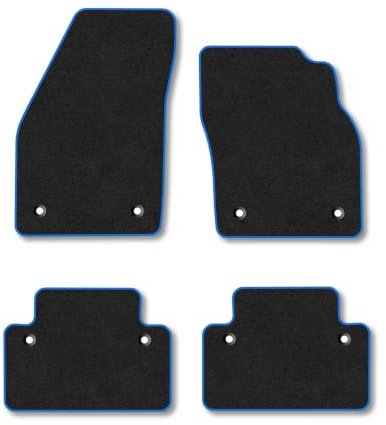 Volvo C30 (2007-2013) [Manual] Carpet Car Mats | Blue Edge Trim Tailored Fit Floor Mats Full Coverage Protection Accessories Easy Clean Anti Slip Made in the UK