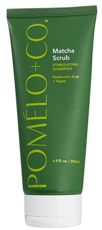 Pomélo+Co. Volumengebendes Peeling-Shampoo mit Hyaluronsäure für eine ausgeglichene Kopfhaut und volleres Haar/Haarpflege für feines Haar/Matcha Scrub 200ml