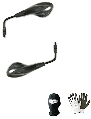 KOMPATIBEL MIT KYMCO MAXXER 300 Spiegel FÜR MOTORRÄDER Lenker RÜCKBLICK Spiegel EINSTELLBARE Stange E13 ZUGELASSENE Lichter Spiegel+KIT M8 10X1.25