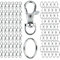 moinkerin 100 Pièces Porte Clef Mousqueton Porte Clé Anneaux Porte Clé pour le Bricolage, la Résine et la Fabrication de bijoux