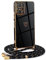 Mkej Coque pour Xiaomi Redmi Note 10 Pro 4G avec Cordon de Collier, Coque avec Cordon Motif Coeur d'amour TPU Housse, Collier RéglableTéléphone Portable Lanyard Case Xiaomi Note 10 Pro 4G, Or Noir