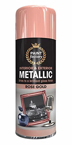 AlezyB - 3 x Metallic Rose Gold Spray Paint 400ml Multi-Purpose Aerosol Use for Metal and Wooden Furniture, Ornaments, Decorative Items and Much More for Interior & Exterior