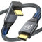240W USB4 Cable for Thunderbolt 4 - Right Angle, 40Gbps Data Transfer, 8K@60Hz Video, 90 Degree USB Type C Fast Charging Cable for iPhone 15 Pro, Samsung, Steam Deck, Switch, eGPU, MacBook