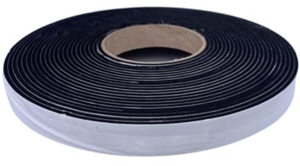 ACIT Rollo EPDM de 3 mm/5 mm de grosor, junta adhesiva negra, epdm adhesivo, tira de goma adhesiva, junta para manualidades, puertas, ventanas, duchas, frigorífico (10 m x 15 mm, grosor 5 mm)