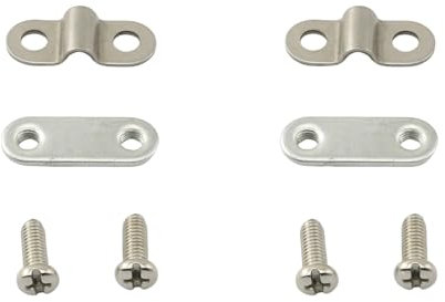 PZRT Lot de 4 plaques de fixation pour garde-boue de vélo en acier inoxydable avec vis à fente pour fixation de garde-boue de vélo