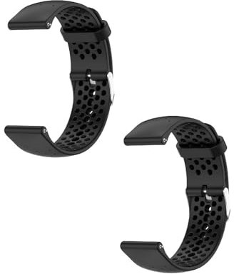 2 cinturini sportivi compatibili con bracciali Polar Vantage M2/Vantage M, cinturino di ricambio 22 mm, cinturino di ricambio traspirante in silicone per orologio Polar Vantage M2/Vantage M Smartwatch