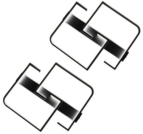 CBJKTX 2ER Deckenlampe LED 35W Schwarze Wohnzimmerlampe dimmbar mit Fernbedienung Modern Design Schlafzimmerlampe Esstischlampe Bürolampe Flurlampe