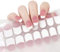 Semi Cured Gel Nail Stickers, UV/LED Semi Cured Gel Nail Strips, 22Pcs Soft Self -Adhesive Semi Cured Nail Wraps, Long Lasting French Tip Stickers for French Manicure DIY Nail Salon