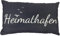 Bada Bing Deko Kissen mit Spruch Heimathafen in grau - Sofakissen in 30 x 50 cm - Kuschelkissen mit Bezug und Füllung - Dekoration Couchkissen Zierkissen fürs Wohnzimmer Schlafzimmer und Couch Maritim