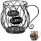 Kaffeekapselkorb, Kaffeekorb, Kaffeekapsel Pod Aufbewahrungskorb, Kaffee Pod Halter Korb, Zur Aufbewahrung Von Kaffeekapseln und Früchten für Theke Und Kaffeebar (Schwarz)