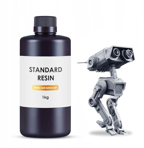 Resin Pro Hochwertiges 3D-Druckerharz 1 kg, Standardharz Photopolymerisierend 405 nm, hochpräzises UV-Harz, Harz 3D-Drucker 4K/8K LCD/DLP/SLA, UV-Harz ausgezeichnete Fließfähigkeit