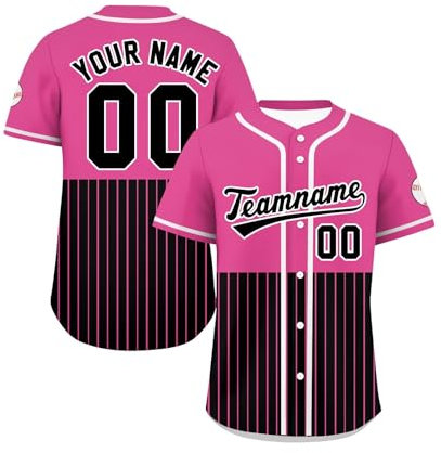 Generisch Personalisiert Atmungsaktiv Sporthemden Baseballtrikot Individuelles Baseball Jersey Schnelltrocknend T-Shirt Baseball Trikot Kurzarm Sportuniform Herren Damen Kinder Angebote Black Friday