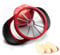 Apple Corer and Slicer, Fruit Cutter, Apple Divider, Professional Stainless Steel Slicer for Fruits, Vegetables, Ergonomic Handle, Easy Grip, 3 in 1 Corer Cutters with 8 Sharp Blade & Slices - (Red)
