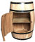 GLDWEY Holzfass Hausbar Weinschrank im Retro Stil Weinfass Bar Weinregal Holz Holzbar Elegante Möbel, Wohnzimmer Deko Fassbar Stehtisch und Flaschenständer