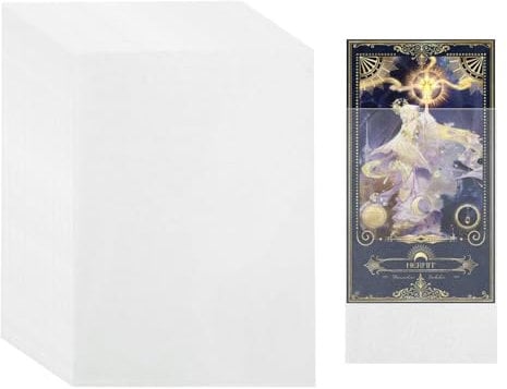 100 Pcs Clear Card Sleeves, 65 X 90 Mm Standard Size Clear Frosted Trading Card Sleeves Matte Texture Top Loaders Deck Protector for Magic The Gathering, Pokemon, Trading Card, MTG, Sports&Game Card