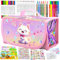 Juego de Pintura para Niños 64Pcs,Juegos de Marcadores Infantiles,Set Papeleria Regalo,Regalo para Niños de 3-10 Años,Arte para Artesanía Regalos para Niños y Niñas(Gato)