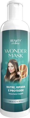 Professionelle Glättende Haarmaske mit Hydrolysiertem Keratin für Geschädigtes Haar – Intensive Feuchtigkeitspflege und Anti-Frizz Behandlung - Wonder Mask 200ml