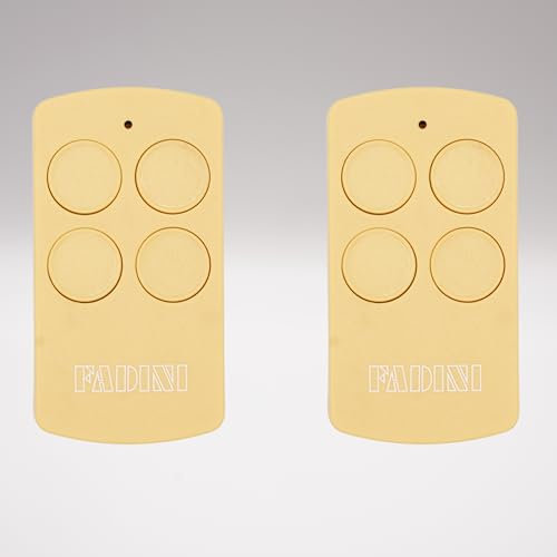 FADINI - Telecomando ufficiale DIVO 71 giallo 7113YL - 4 canali - 433,92 MHz - Rolling Code - Compatibile ASTRO 43 & JUBI 433 + 1 portachiavi DOMOBIP
