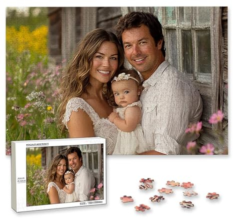 Personalisiertes Fotopuzzle, Personalisiert Puzzle 1000/1500/2000/3000/4000/5000 Teile Erwachsene, Gestalte Selbst Puzzle mit Bild, Holzpuzzle mit Eigenem Foto, für Valentinstag, Weihnachten, C-48