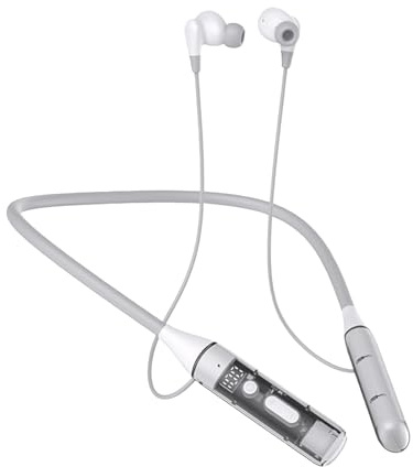 Renchey Kopfhörer Mit Halsband - Kabellose In-Ear-Kopfhörer,Magnetisch Ergonomisch Atmungsaktiv Für Sport Freizeit Home Unisex Transparent Design