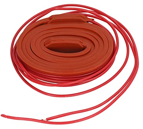 Silicone Heating Belt Silicone Heater Wrap Flexible Pipe Heating Tape | 15x1000mm, for Oil Pipe, Water Pump, Engine