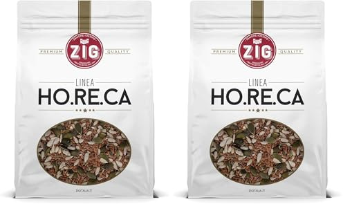 ZIG - HORECA - Mélange de graines - Graines de citrouille, graines de tournesol, graines de lin 1 Kg (Lot de 2)