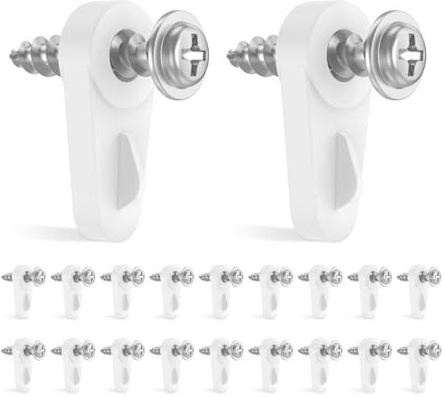 20er oder 40er Pack Fenstergitter Halteclips mit Schrauben, Fensterrahmen Clips zur Befestigung von Fliegengittern und Sturmtürpaneelen, für Wohnzimmer Schlafzimmer Büro, Weiß(20,weiß)